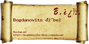 Bogdanovits Ábel névjegykártya